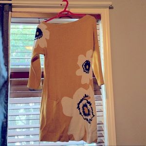 Field Flower Anthropologie wool dress! Yellow with cute flowers and pockets!